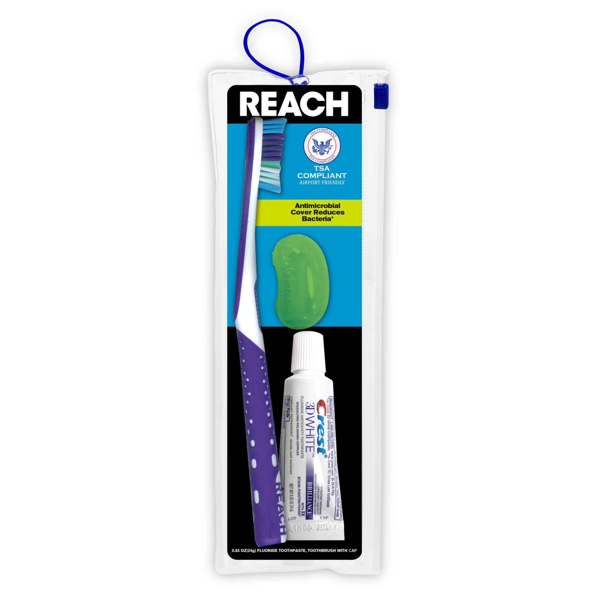 slide 1 of 3, Reach Toothcare Set - Trial Size - 0.85oz, 0.85 oz