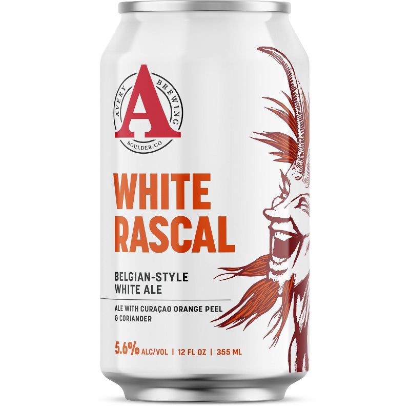 slide 4 of 10, Avery Brewing Co. Avery White Rascal White Ale Beer - 6pk/12 fl oz Cans, 6 ct; 12 fl oz