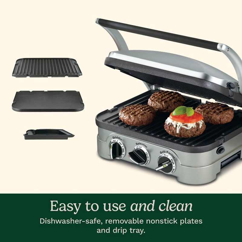 slide 7 of 20, Cuisinart Griddler - Stainless Steel - GR-4NP1, 1 ct