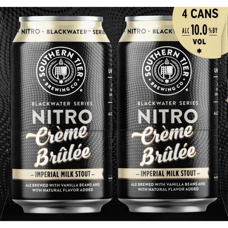 slide 4 of 5, Southern Tier Brewing Company Southern Tier Black Water Nitro Creme Brulee Imperial Milk Stout- 4pk/9.6 fl oz Cans, 4 ct, 9.6 fl oz