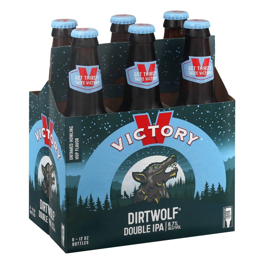 slide 2 of 5, Victory Brewing Company Victory DirtWolf Double IPA Beer - 6pk/12 fl oz Bottles, 6 ct; 12 fl oz