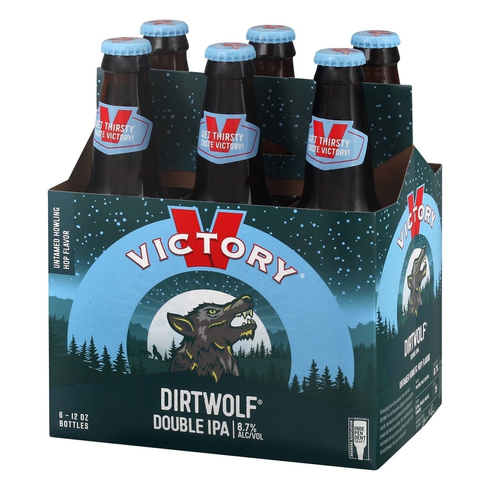 slide 3 of 5, Victory Brewing Company Victory DirtWolf Double IPA Beer - 6pk/12 fl oz Bottles, 6 ct; 12 fl oz