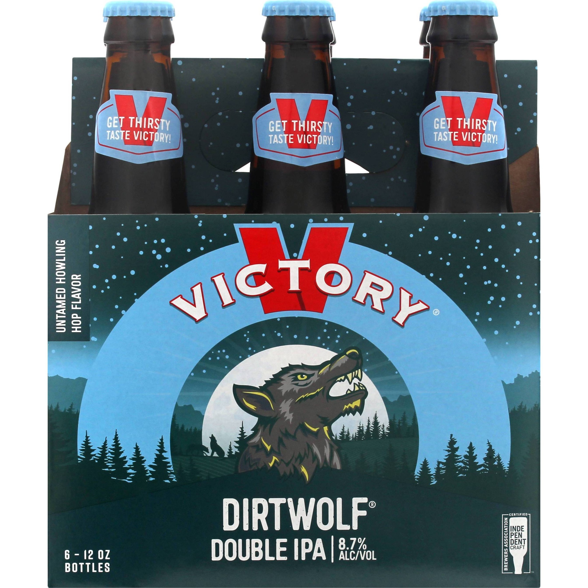 slide 1 of 5, Victory Brewing Company Victory DirtWolf Double IPA Beer - 6pk/12 fl oz Bottles, 6 ct; 12 fl oz