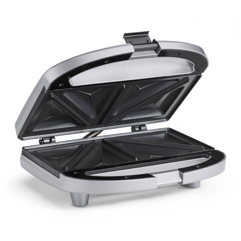 slide 4 of 5, Cuisinart Sandwich Grill - Silver - WM-SW2N1: Nonstick 4-Cavity Sandwich Maker with Indicator Lights & Locking Lid, 1 ct