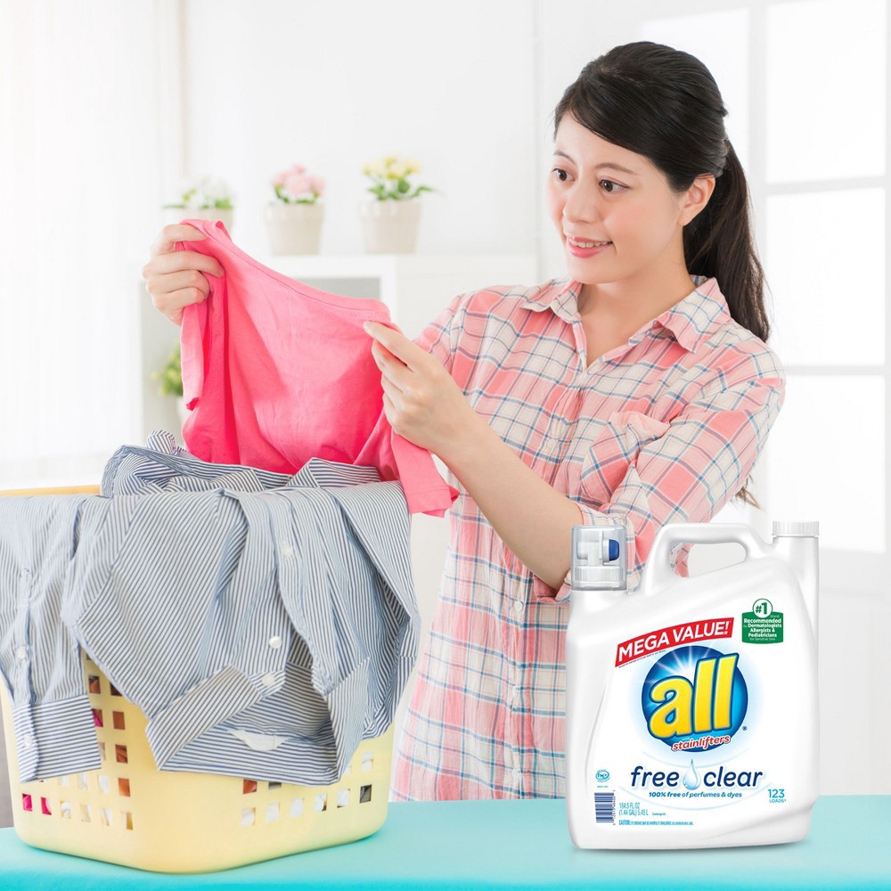 slide 4 of 6, all Liquid Laundry Detergent - Free Clear for Sensitive Skin - 184.5 fl oz, 184.5 fl oz
