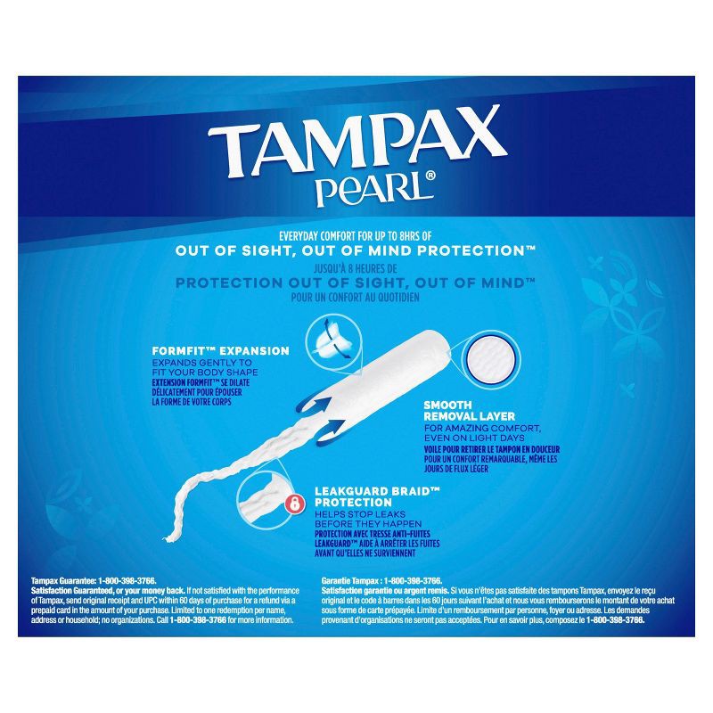 slide 2 of 10, Tampax Pearl Super Plus Absorbency Tampons - Unscented - 50ct, 50 ct