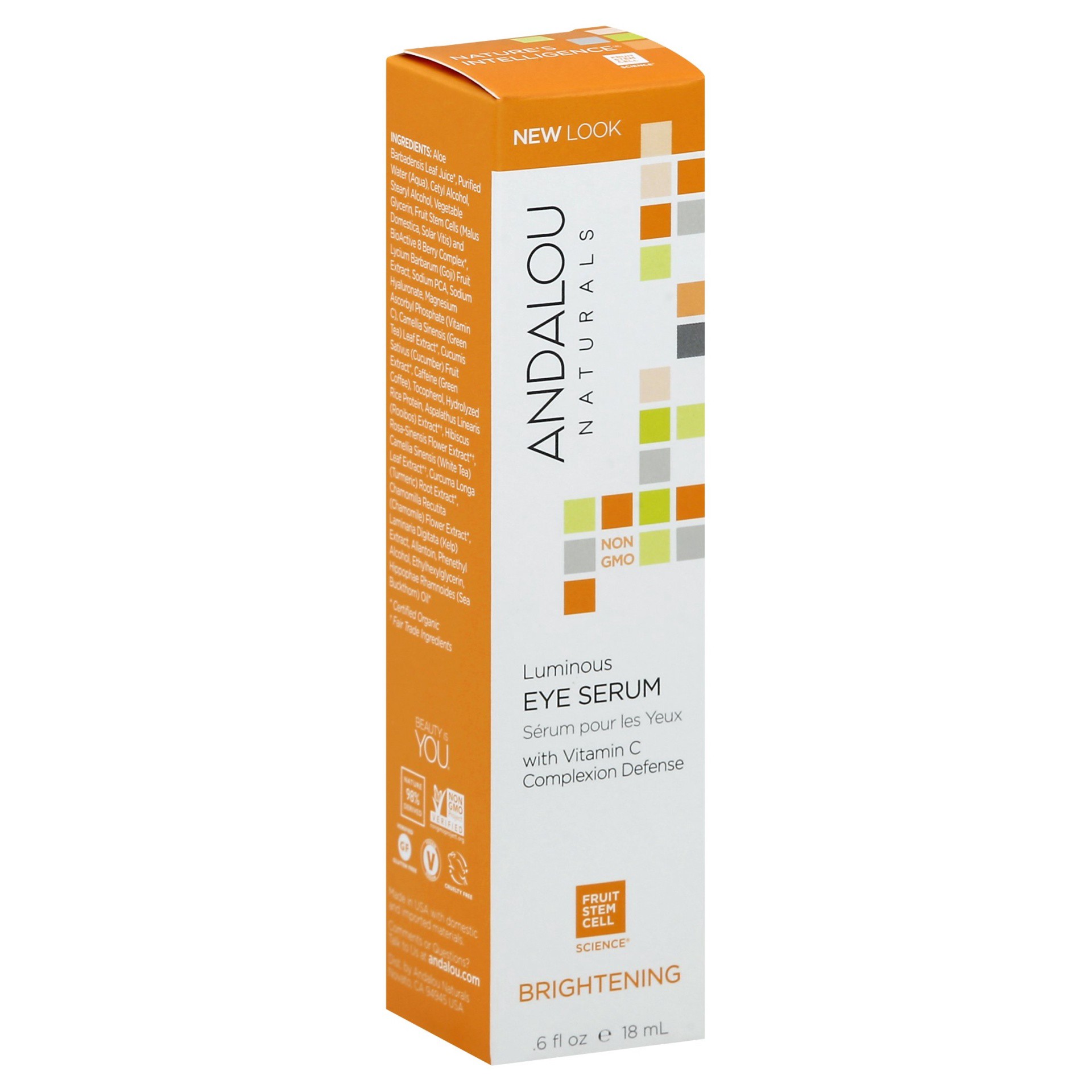 slide 1 of 1, Andalou Naturals Eye Serum Luminous, 0.6 fl oz