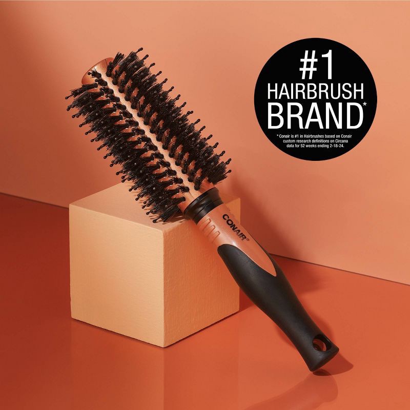 slide 3 of 8, Conair Copper Pro Porcupine Round Hair Brush - Small Barrel - All Hair, 1 ct