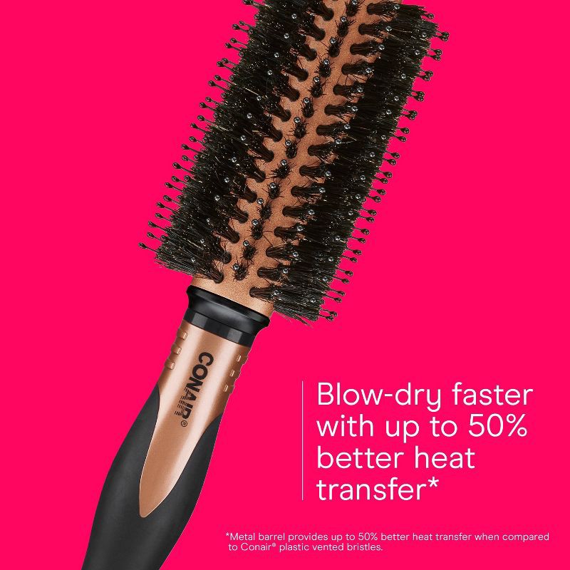 slide 4 of 8, Conair Copper Pro Porcupine Round Hair Brush - Small Barrel - All Hair, 1 ct