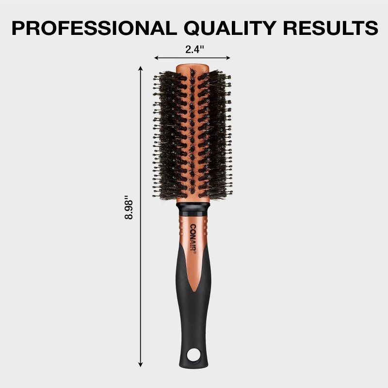 slide 5 of 8, Conair Copper Pro Porcupine Round Hair Brush - Small Barrel - All Hair, 1 ct