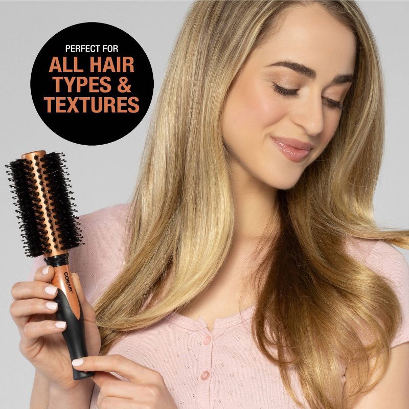 slide 6 of 8, Conair Copper Pro Porcupine Round Hair Brush - Small Barrel - All Hair, 1 ct