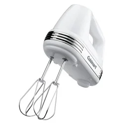 Cuisinart Power Advantage 5-Speed Hand Mixer White: Handheld Kitchen Mixer, Soft Start, Dishwasher-Safe