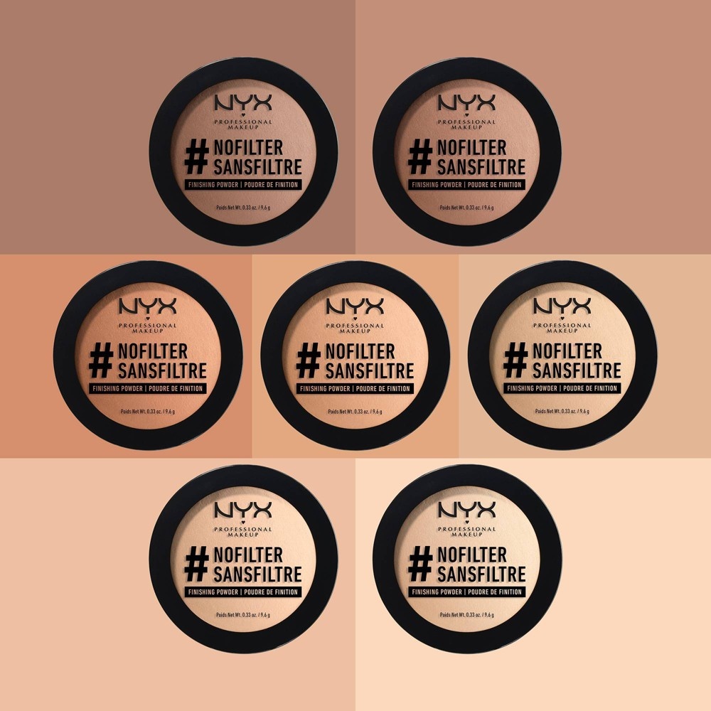 slide 4 of 4, NYX Professional Makeup Nofilter Finishing Pressed Powder - Setting Powder - Light Beige - 0.33oz, 0.33 oz