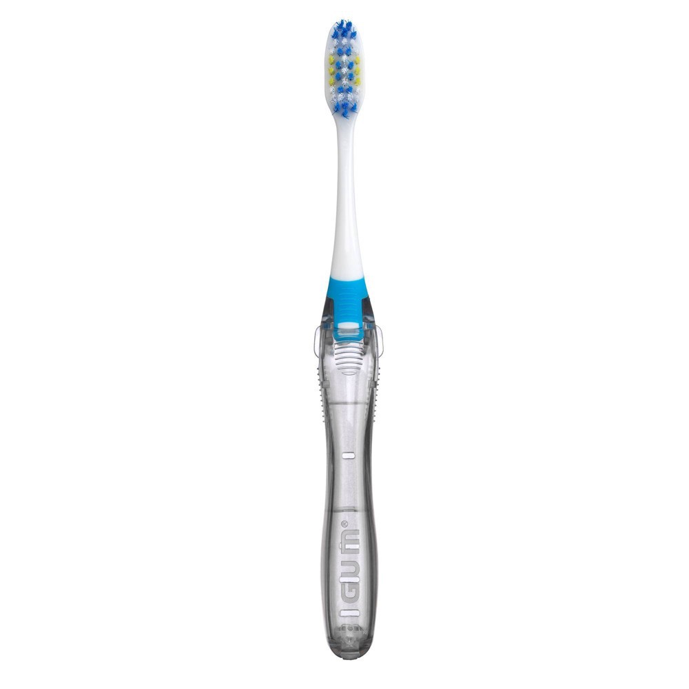 slide 3 of 5, GUM Folding Travel Toothbrush - Trial Size - 2ct, 2 ct