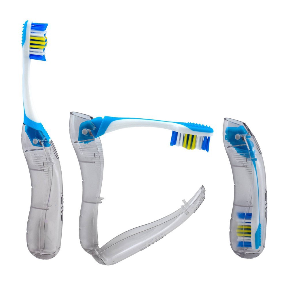 slide 5 of 5, GUM Folding Travel Toothbrush - Trial Size - 2ct, 2 ct