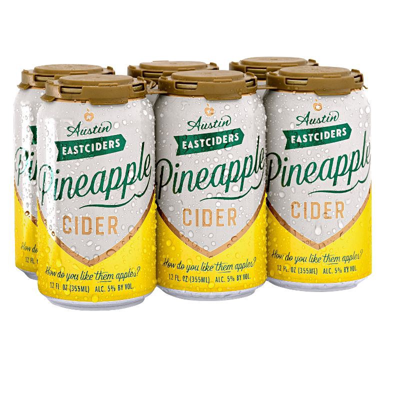 slide 1 of 3, Austin Eastciders Pineapple Hard Cider - 6pk/12 fl oz Cans, 6 ct; 12 fl oz