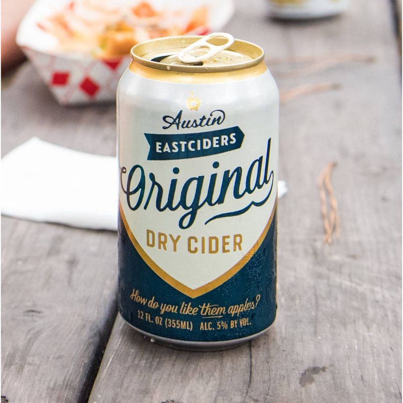 slide 3 of 3, Austin Eastciders Original Dry Hard Cider - 6pk/12 fl oz Cans, 6 ct; 12 fl oz
