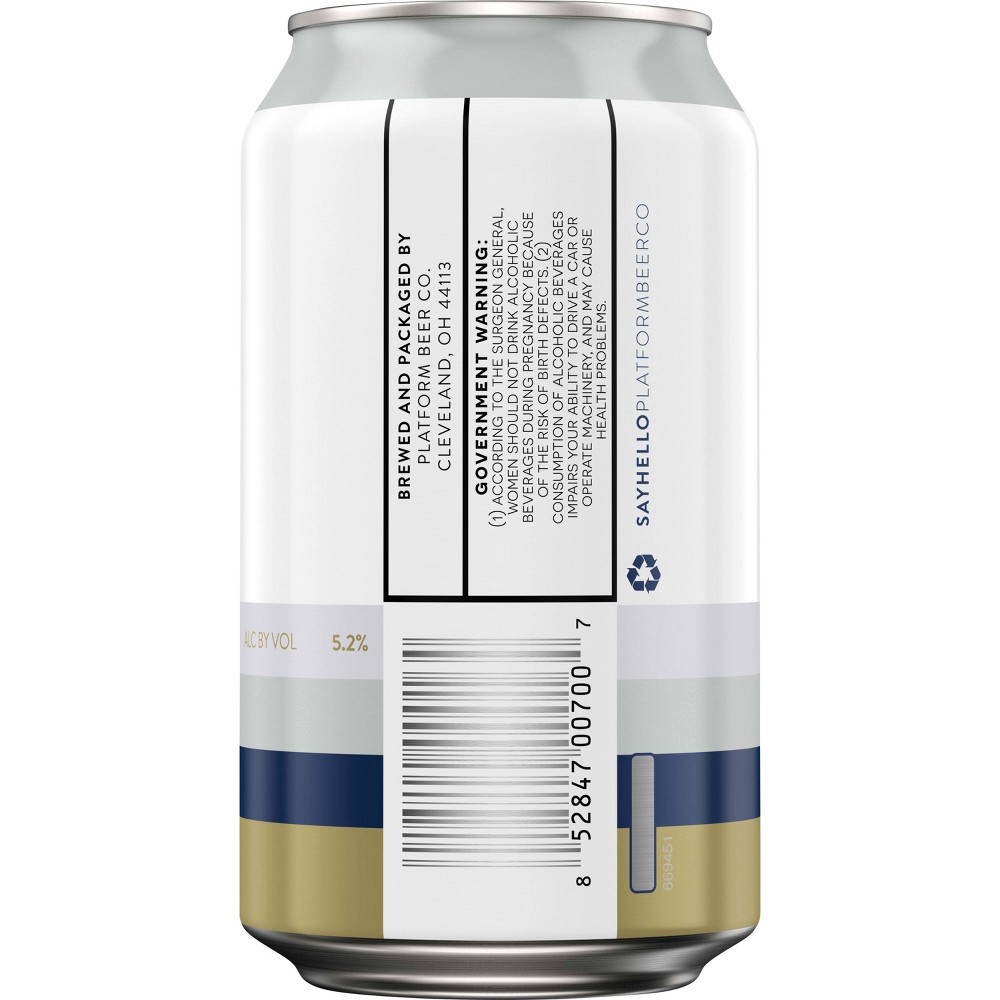 slide 4 of 4, Platform Beer Co. Platform New Cleveland Palesner Beer - 6pk/12 fl oz Cans, 6 ct; 12 fl oz