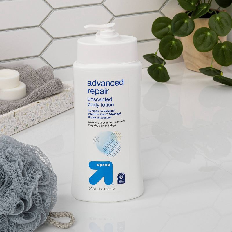slide 3 of 4, Advanced Repair Lotion Unscented - 20.3 fl oz - up&up™, 20.3 fl oz