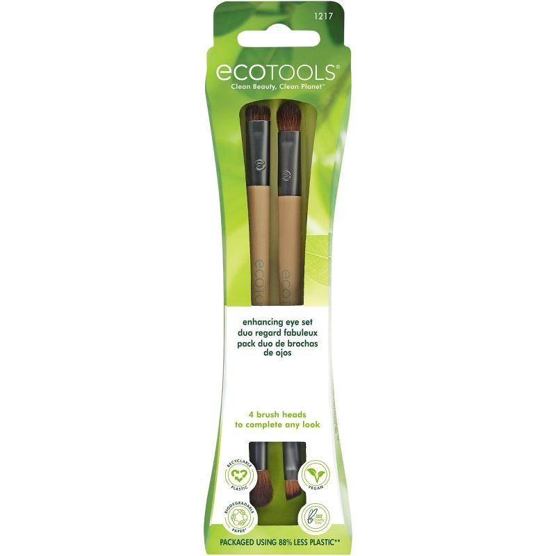 slide 2 of 8, EcoTools Enhancing Eye Makeup Brush Set - 2pc, 2 ct