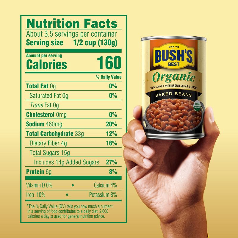 slide 5 of 9, Bush's Organic Baked Beans - 16oz, 16 oz