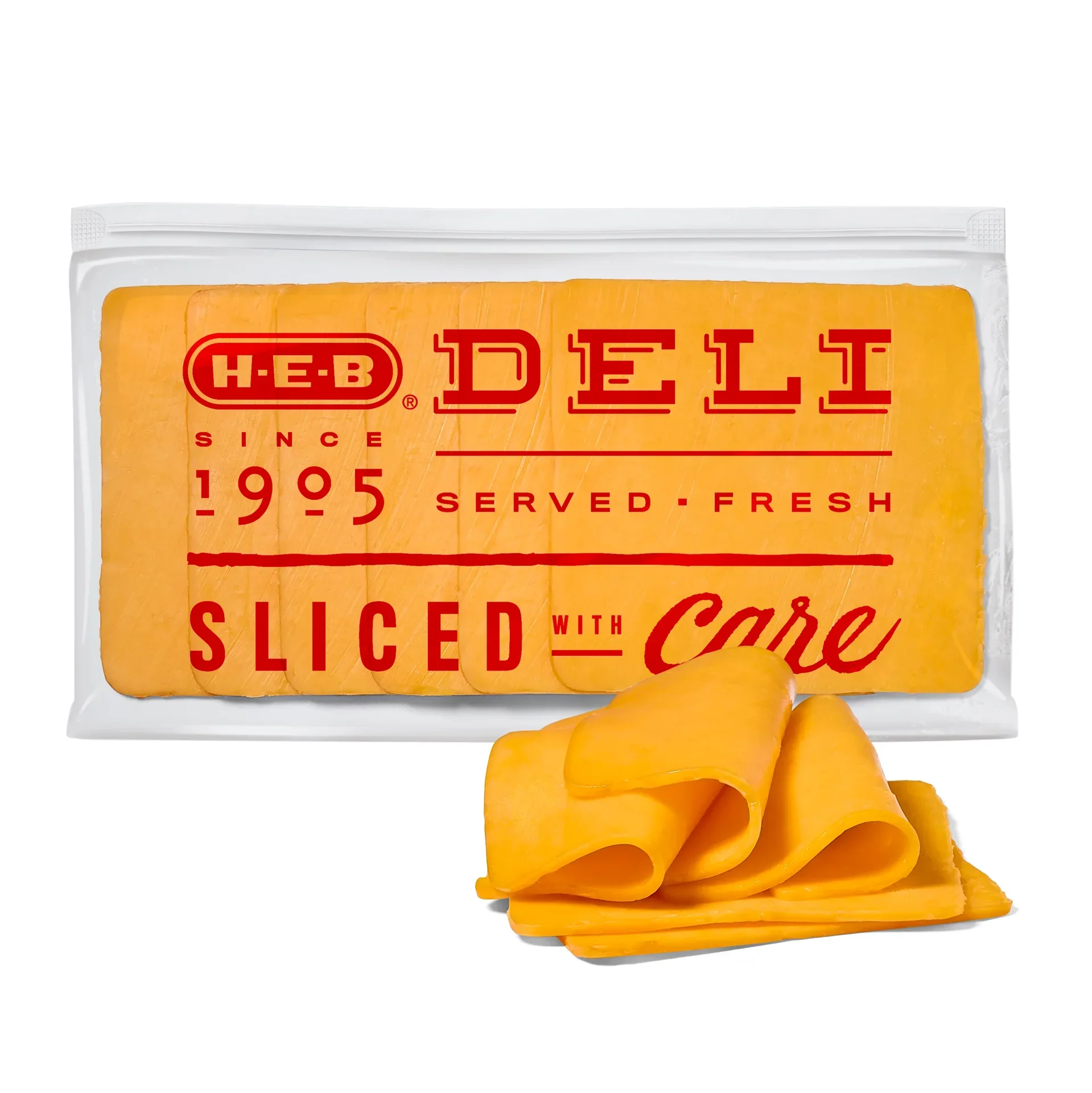slide 1 of 1, H-E-B Deli Post Oak Smoked Cheddar Cheese, Sandwich Sliced, per lb