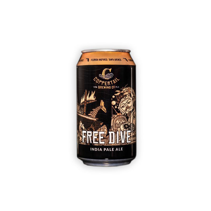 slide 2 of 3, Coppertail Brewing Co. Coppertail Freedive IPA Beer - 6pk/12 fl oz Cans, 6 ct; 12 fl oz
