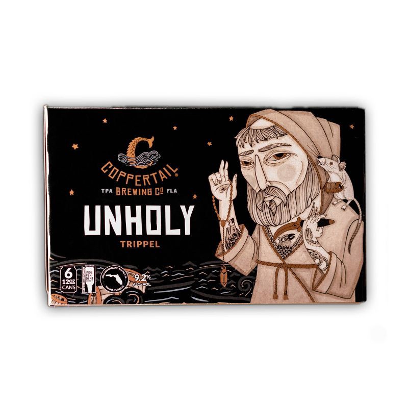 slide 3 of 5, Coppertail Brewing Co. Coppertail Unholy Trippel Beer - 6pk/12 fl oz Cans, 6 ct; 12 fl oz