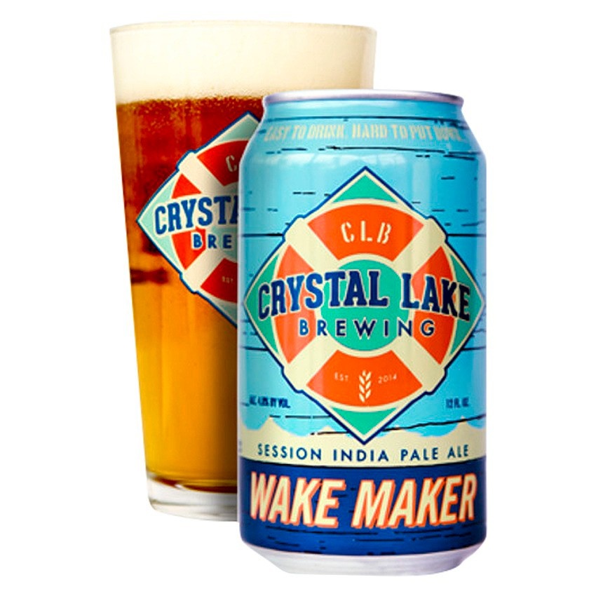 slide 1 of 1, Crystal Lake Brewing Crystal Lake Wake Maker Session IPA Beer, 6 ct; 12 fl oz