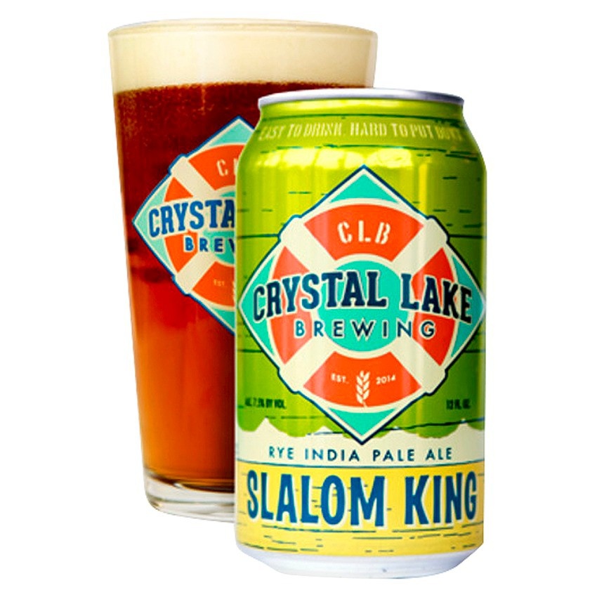 slide 1 of 1, Crystal Lake Brewing Crystal Lake Slalom King Rye IPA Beer, 6 ct; 12 fl oz