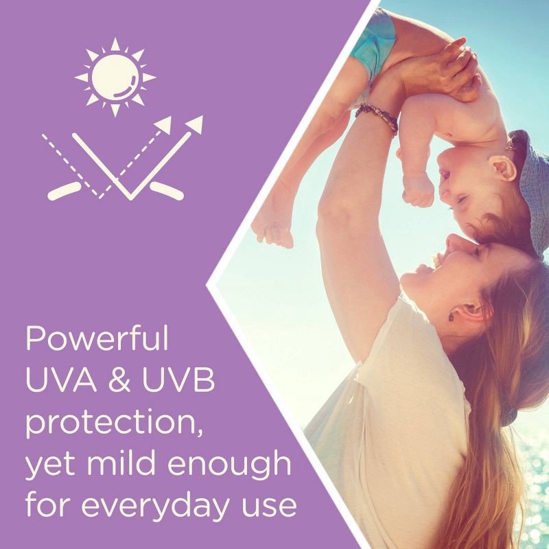 slide 5 of 7, Aveeno Baby Continuous Protection Sensitive - Zinc Oxide with Broad Spectrum Skin Lotion Sunscreen - SPF 50 - 3 fl oz, 0 x 3 fl oz