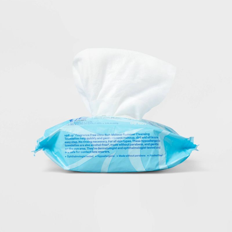 slide 3 of 7, Fragrance Free Ultra-Soft Makeup Remover Cleansing Towelettes - 25ct - up&up™, 25 ct