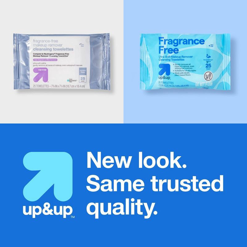 slide 6 of 7, Fragrance Free Ultra-Soft Makeup Remover Cleansing Towelettes - 25ct - up&up™, 25 ct