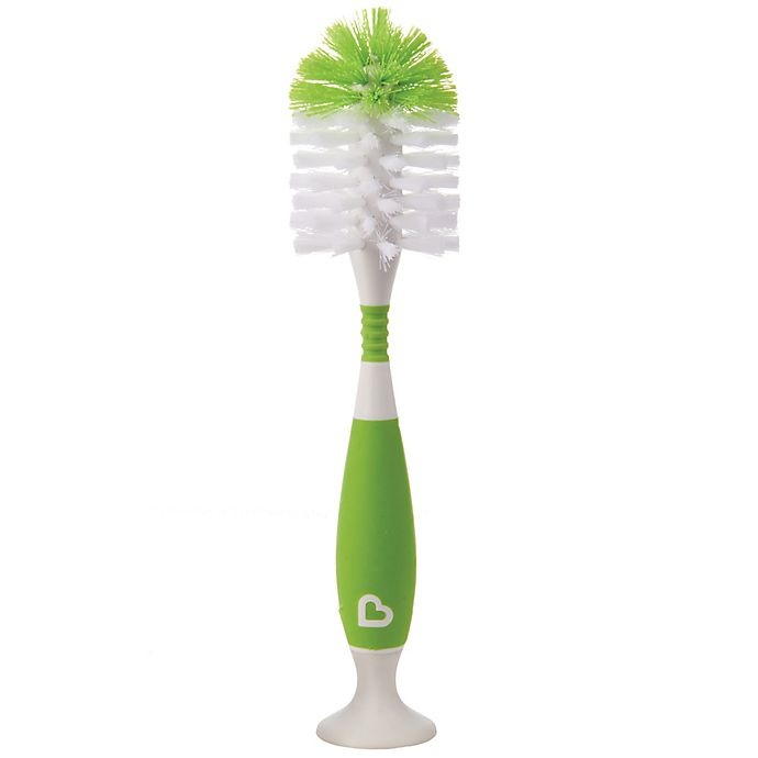 slide 3 of 7, Munchkin Bristle Bottle Brush - Green, 1 ct