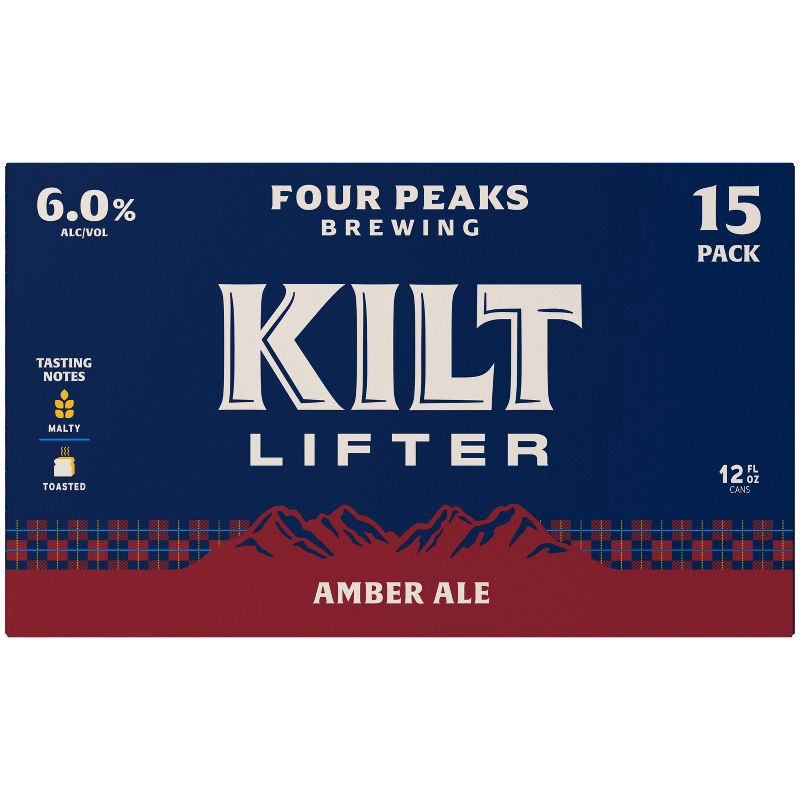 slide 2 of 9, Four Peaks Brewing Company Four Peaks Kilt Lifter Scottish-Style Ale Beer - 15pk/12 fl oz Cans, 15 ct; 12 fl oz