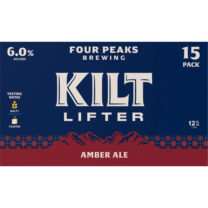 slide 7 of 9, Four Peaks Brewing Company Four Peaks Kilt Lifter Scottish-Style Ale Beer - 15pk/12 fl oz Cans, 15 ct; 12 fl oz