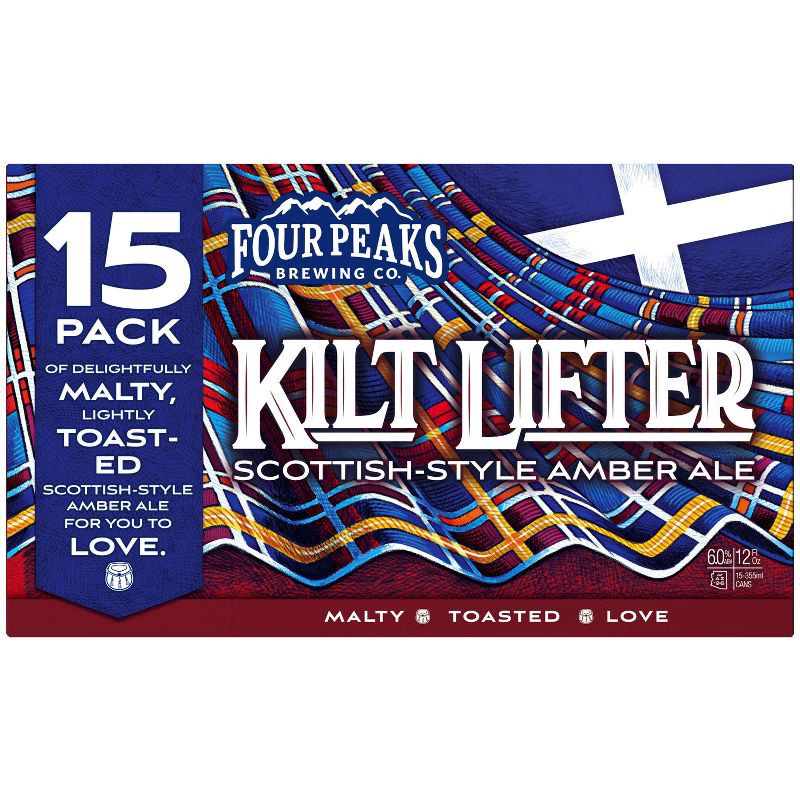 slide 7 of 9, Four Peaks Brewing Company Four Peaks Kilt Lifter Scottish-Style Ale Beer - 15pk/12 fl oz Cans, 15 ct; 12 fl oz