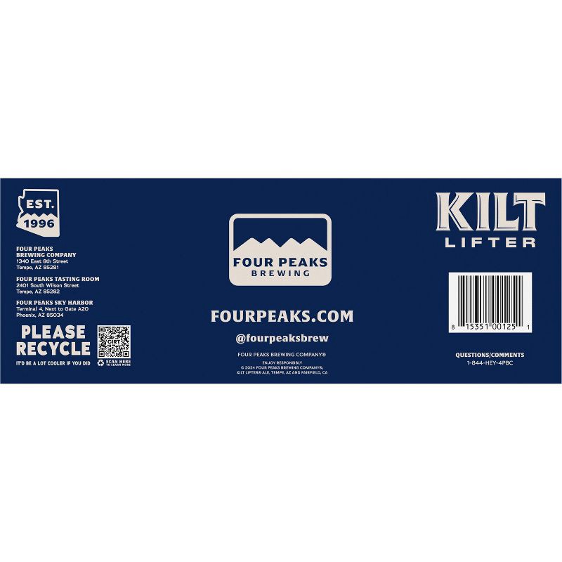 slide 9 of 9, Four Peaks Brewing Company Four Peaks Kilt Lifter Scottish-Style Ale Beer - 15pk/12 fl oz Cans, 15 ct; 12 fl oz