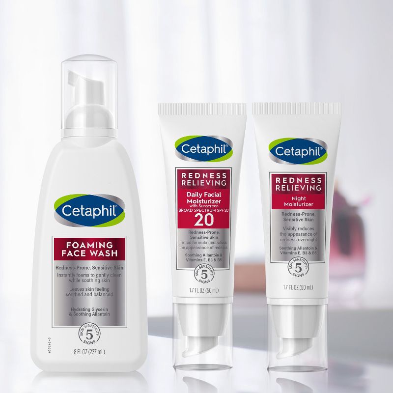 slide 4 of 6, Cetaphil Foaming Face Wash for Redness Prone Skin - 8 fl oz, 8 fl oz