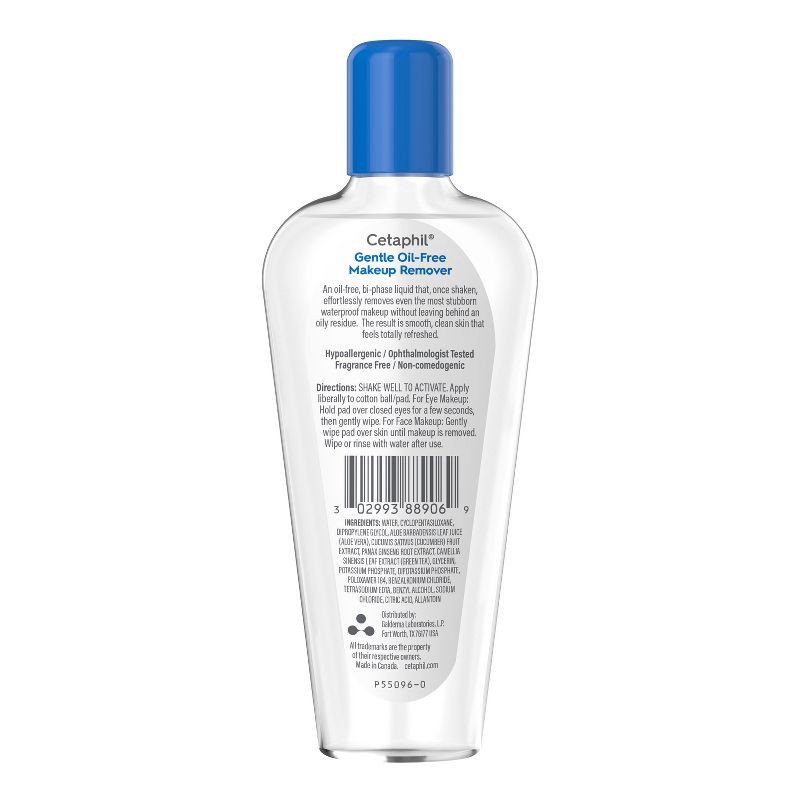 slide 5 of 7, Cetaphil Gentle Makeup Remover Waterproof and Oil Free - 6oz, 6 oz