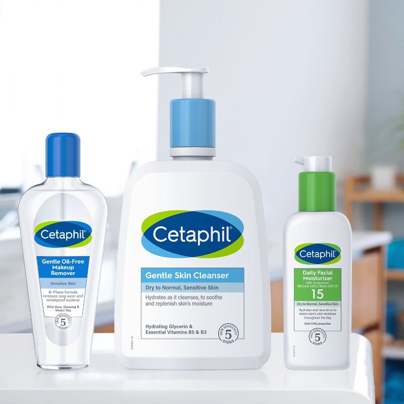 slide 6 of 7, Cetaphil Gentle Makeup Remover Waterproof and Oil Free - 6oz, 6 oz