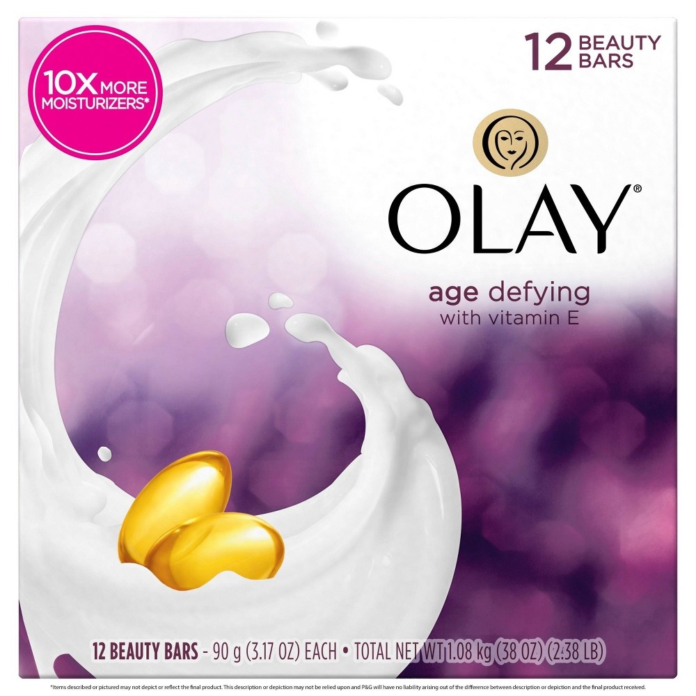 slide 3 of 8, Olay Moisture Outlast Age Defying Beauty Bar Soap, 12 ct, 3.17 oz