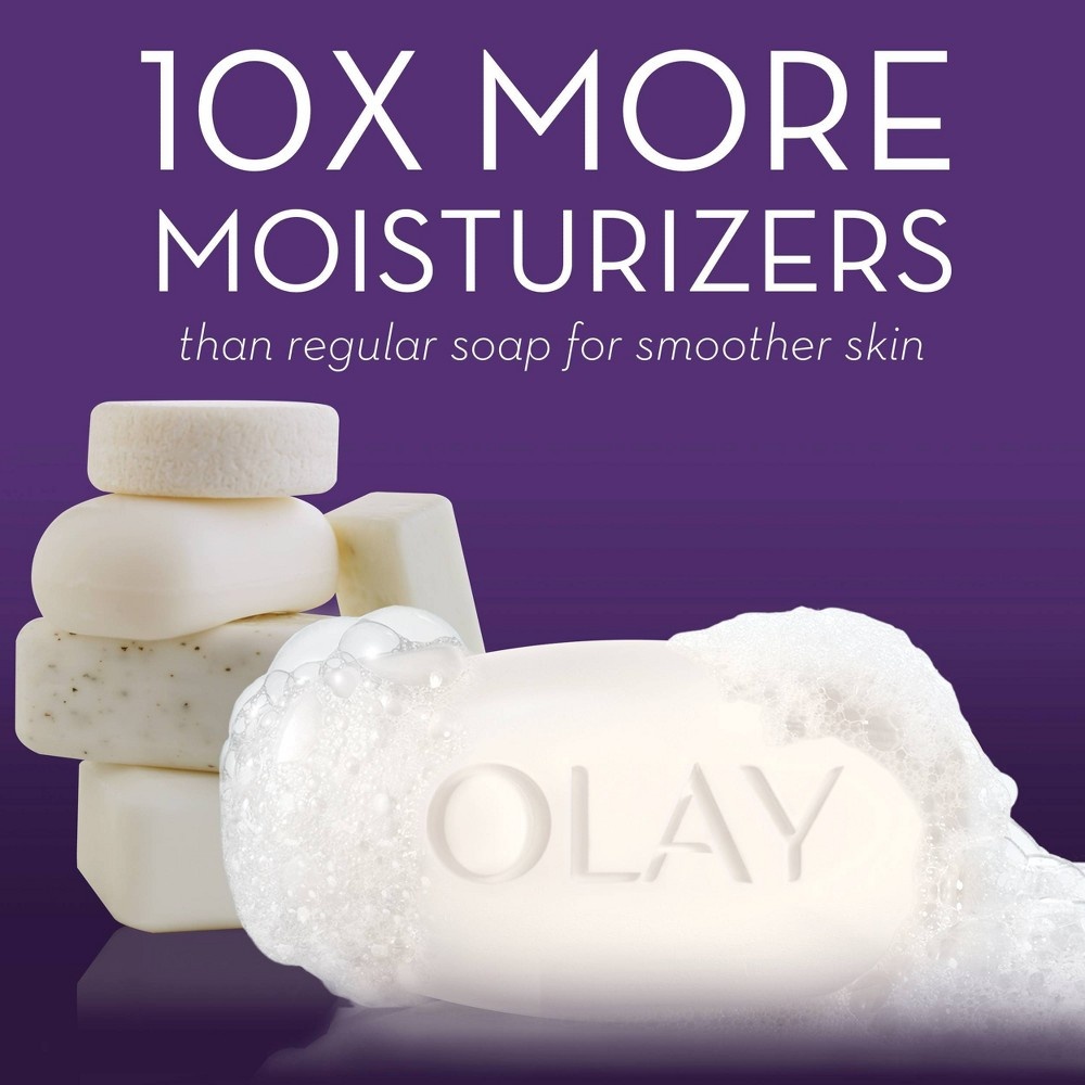 slide 5 of 8, Olay Moisture Outlast Age Defying Beauty Bar Soap, 12 ct, 3.17 oz