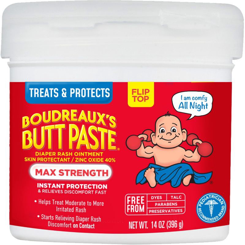 slide 8 of 8, Boudreaux's BP Boudreaux's Butt Paste Baby Diaper Rash Cream Maximum Strength - 14oz, 14 oz