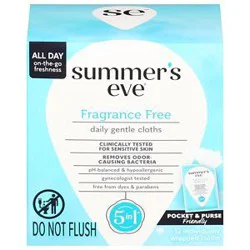 Summer's Eve Fragrance Free Cleansing 32 Cloths