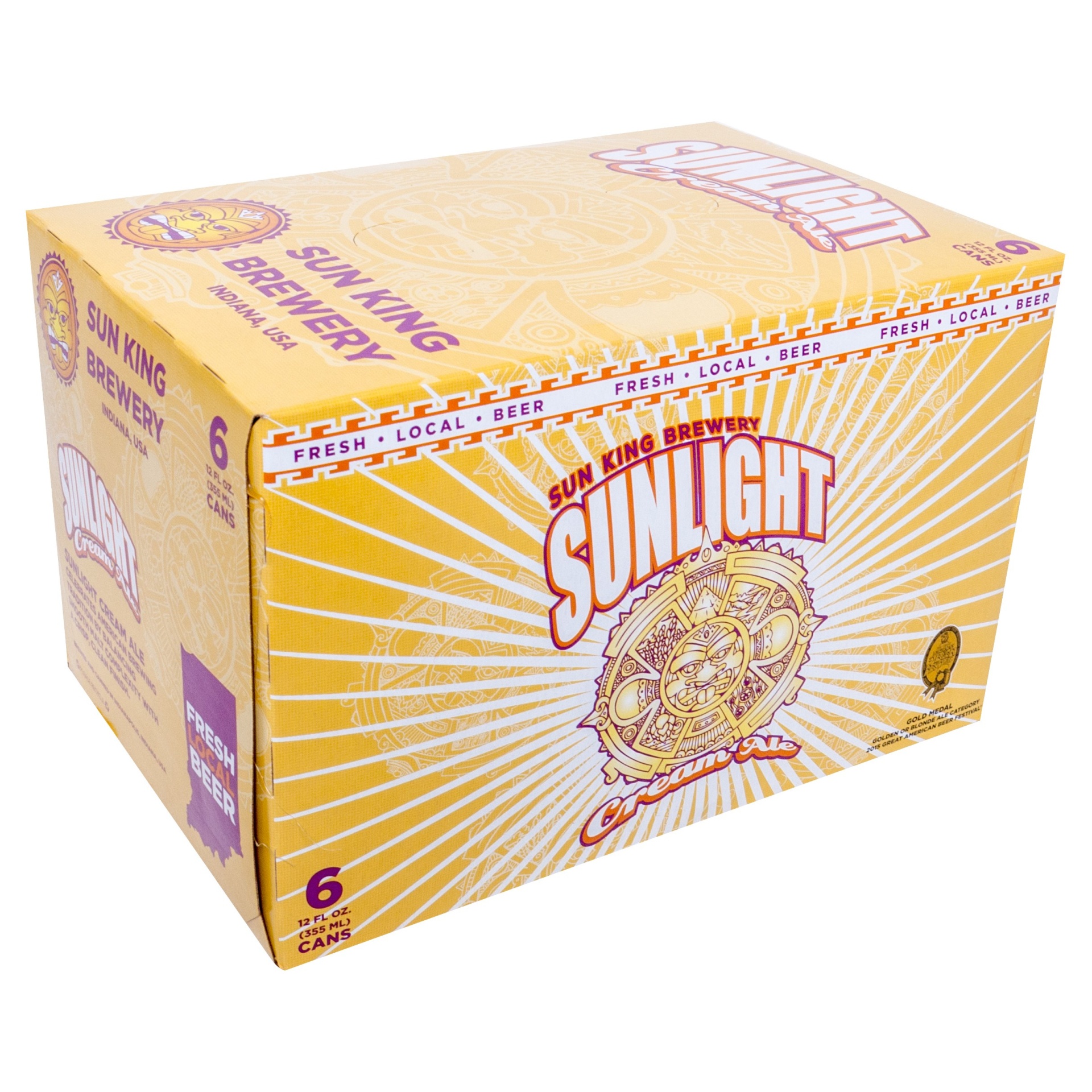 slide 1 of 1, Sun King Brewery Sun King Sunlight Cream Ale Beer - 6pk/12 fl oz Cans, 6 ct; 12 fl oz