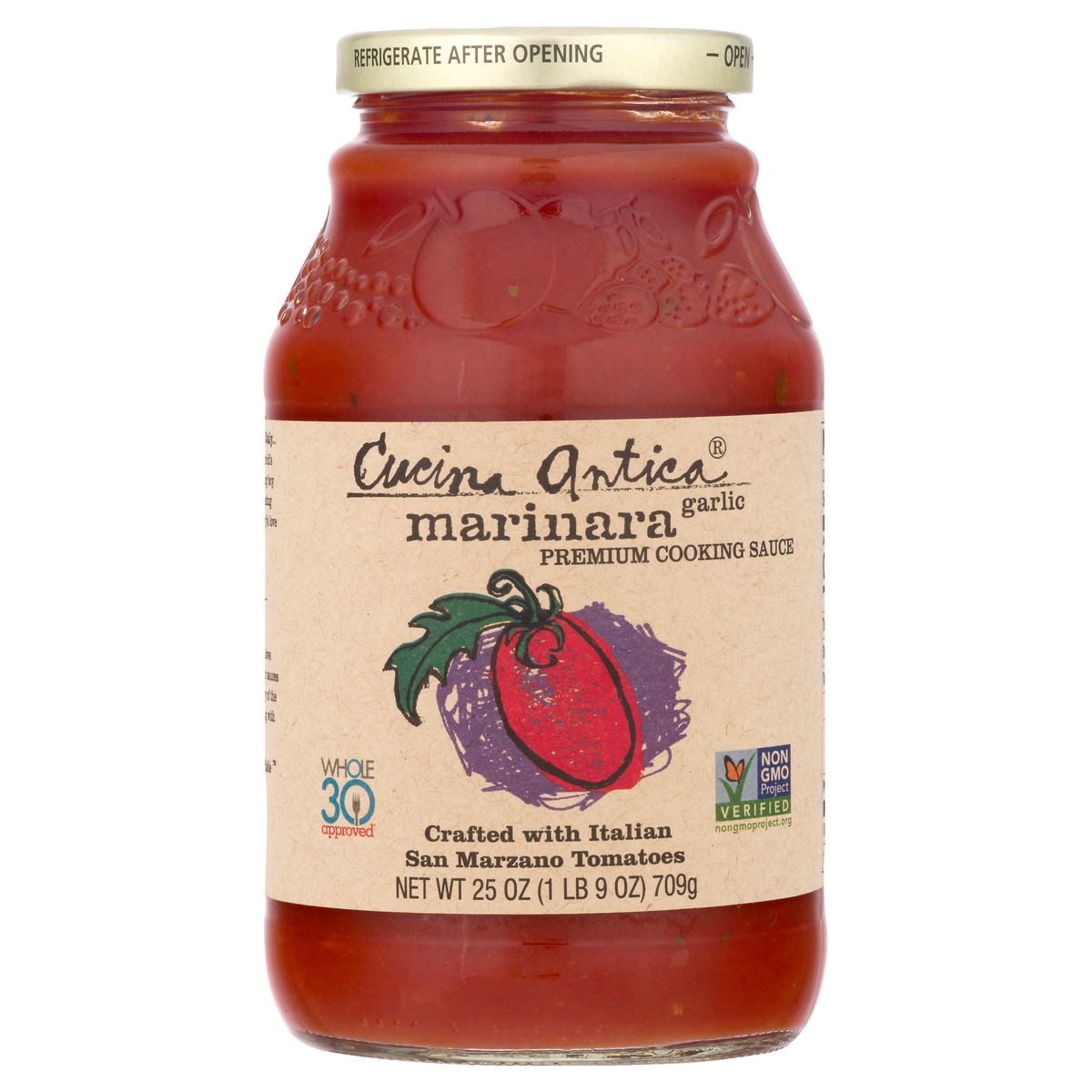 slide 1 of 1, Cucina Antica Garlic Marinara Cooking Sauce, 25 oz