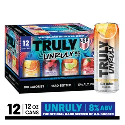 TRULY Unruly Hard Seltzer Variety Pack 8% ABV (12 fl. oz. Can, 12pk.)