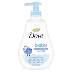Baby Dove Rich Moisture Baby Wash & Shampoo, Hypoallergenic and Tear-Free - 13 fl oz