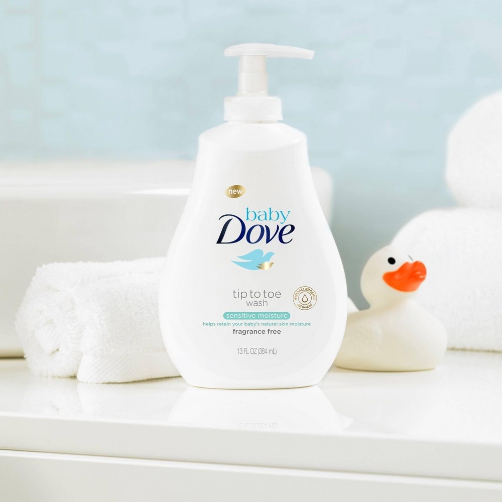 slide 6 of 6, Baby Dove Sensitive Moisture Tip-to-Toe Fragrance-Free Wash - 13 fl oz, 13 fl oz